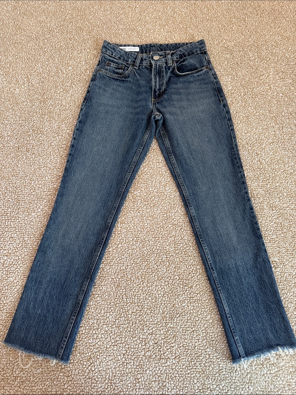 Zara Dark Blue Straight Leg Jeans